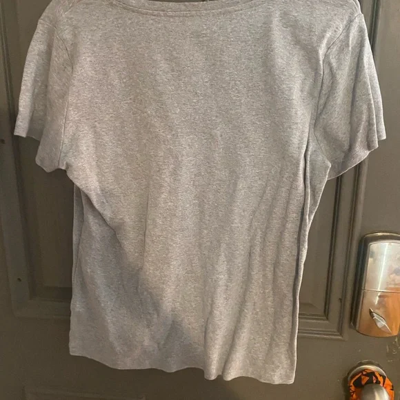 Tommy Hilfiger Light Gray V-Neck Tee - Picture 4 of 4